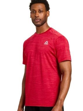 Reebok Red Short-Sleeve Stride Performance Tee